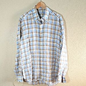 Spada Roma 100% Linen Casual Button-Down Shirt.